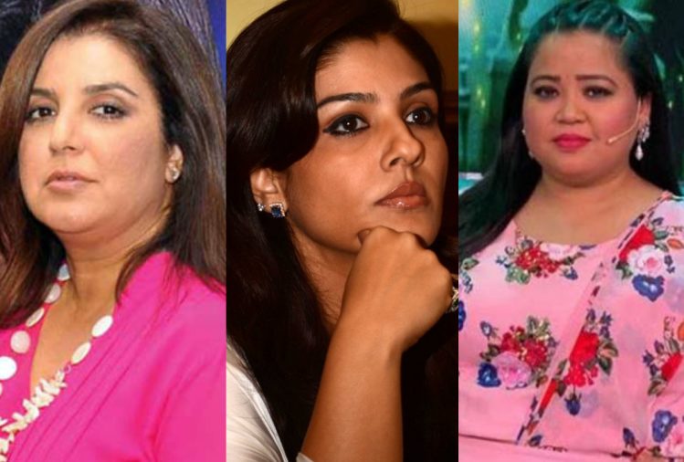 Raveena Tandon, Farah Khan and Bharti Singh