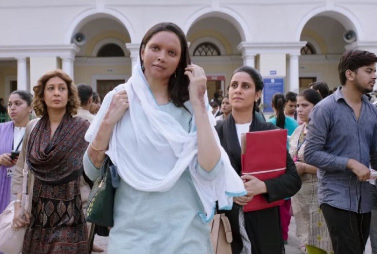 Deepika Padukone in a scene from 'Chhapak'