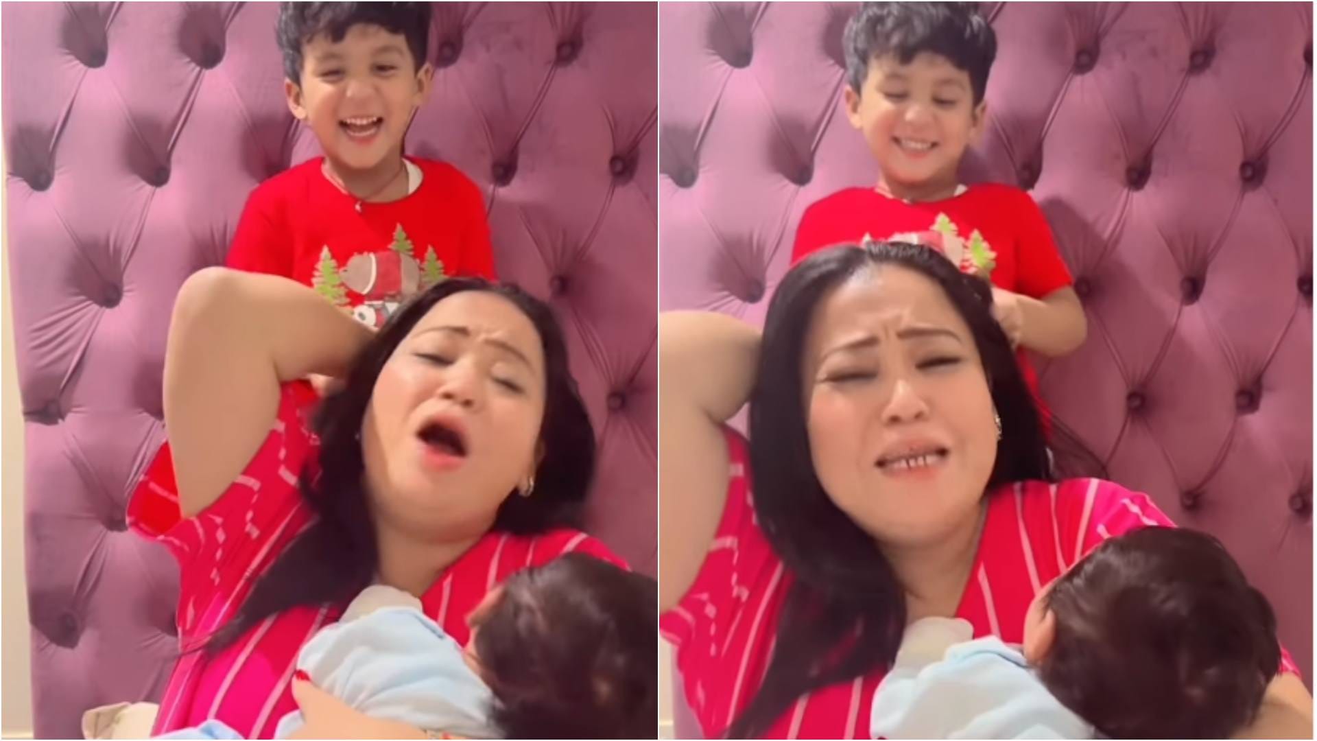 Laughter Queen Bharti Singh Shared a Hilarious Video with Sons Kaju and Gola; Viral Clip Wins Hearts